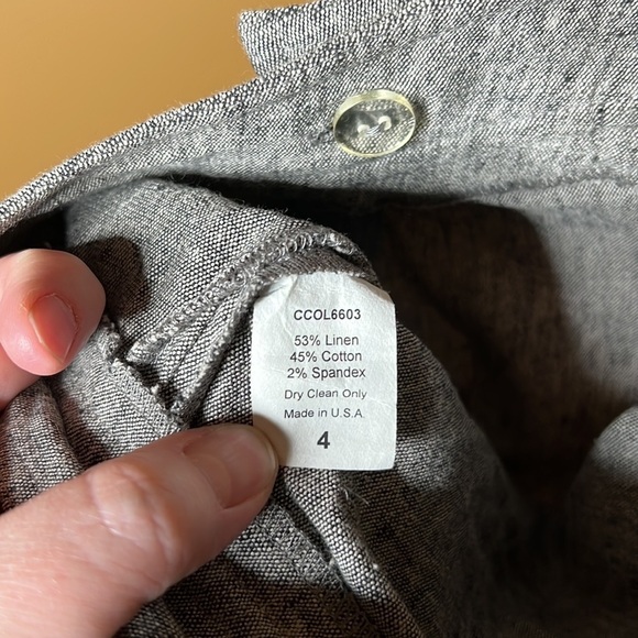 Louis Verdad Vintage Linen Blend Pedal Pushers Size 4 - Picture 10 of 10